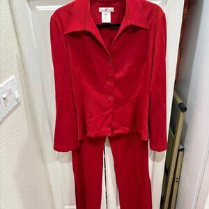 Vertigo Paris Red Stretch Pant Suit